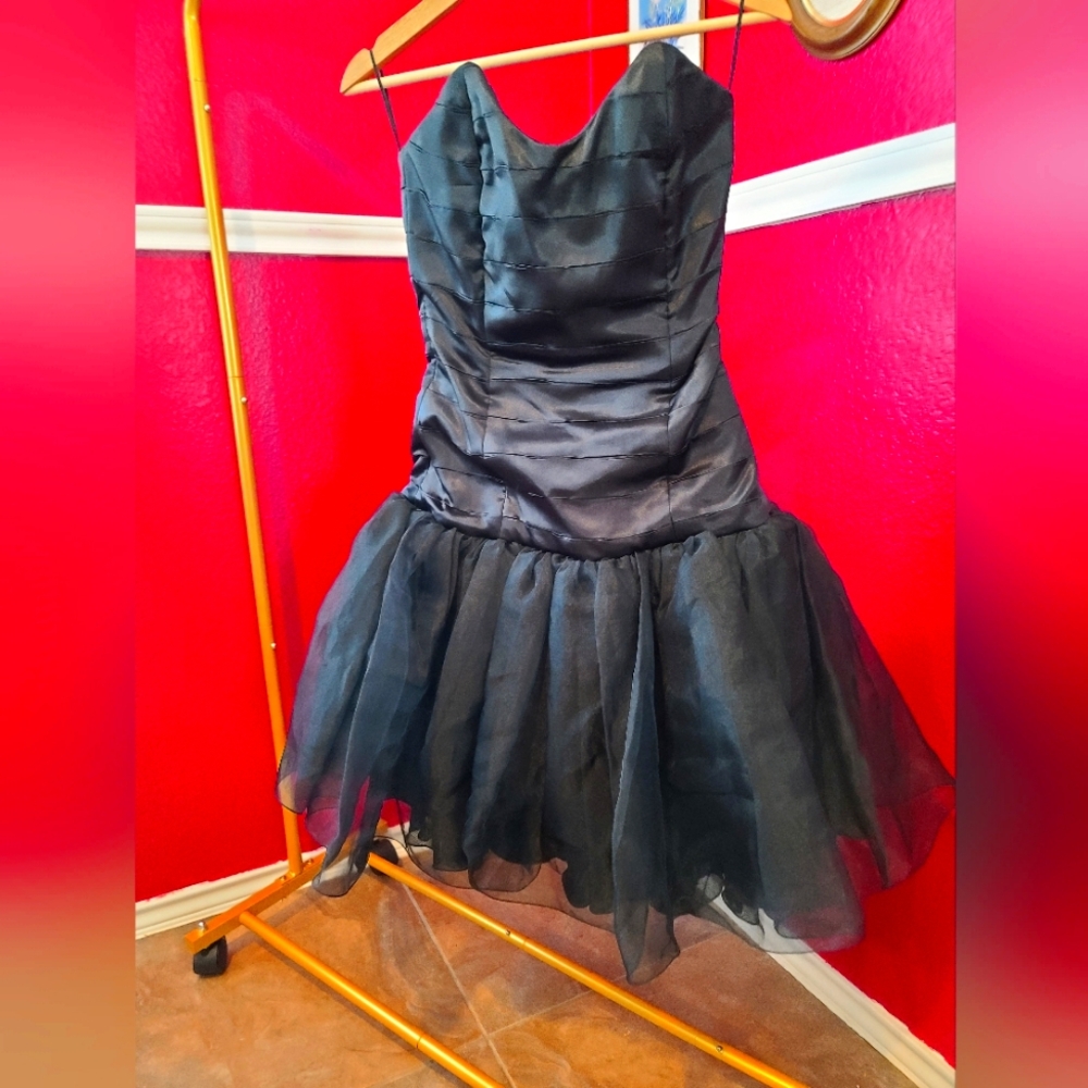 Tropicana black cocktail dress